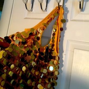 Jizelle gold shimmer bag